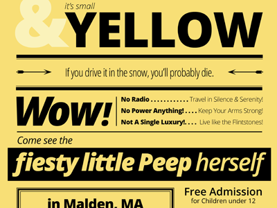 Little Yellow Death Trap poster typography