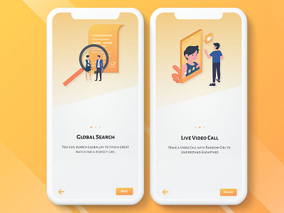 onboardign app illustration ui