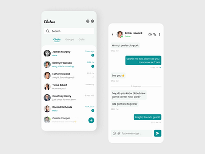 Chatting App chat chat app chatting design flat message message app minimalist simple ui