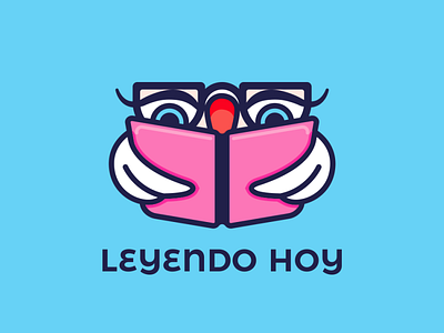 Logo Leyendo Hoy branding design flat illustration illustrator logo vector