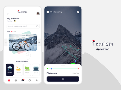 Tourism app bike branding chats design icon logo map maps mobile tourism ui user experience userinterface ux