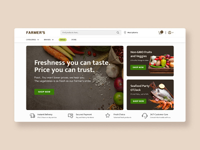 Grocery Store's Landing Page design homepage landing page store ui website