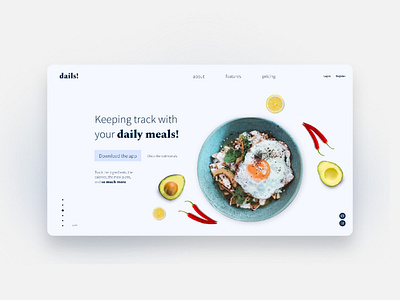 Dails! | Health Website App animation app design health health app minimal nutrition ui ux web