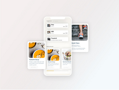 Online Gym App app design fitness gym health health app minimal nutrition