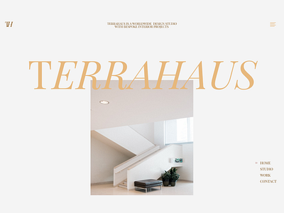 Terrahaus clean grid homepage landing layout minimal