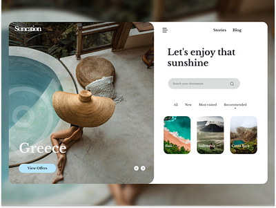 Suncation - Vacation Booking figma landing page ui ui design ux ux design webdesign