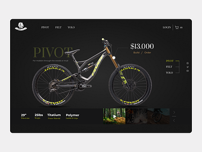 Roar Bikes - Small eCommerce design ecommerce inspiration interface landing page logo ui design web