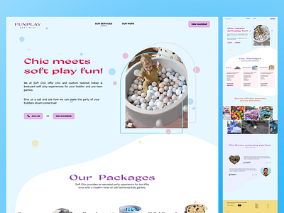 FUNPLAY- Sensory and Soft Play Service concept design figma landing page service ui design web design