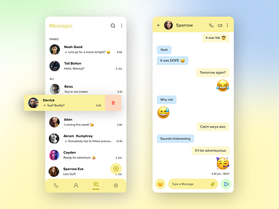 Messages UI Redesign - Light Mode app appdesign appuidesign dailyuichallenge design ui uidesign uitrends uiux ux