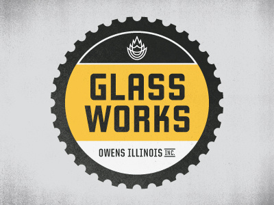 Glass Works A badge logo texture