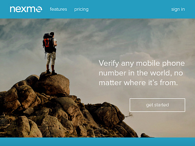 Nexmo Landing Page Concept company landing page nexmo web website