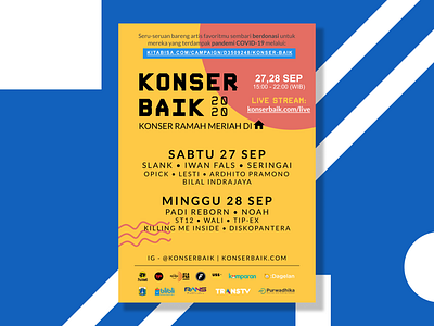Music Festival Donation Concert: Live Stream 2020 Poster Design