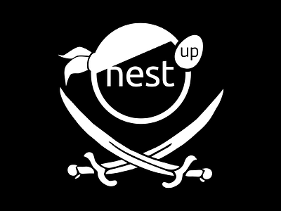 Nest'up #5 Logo black hack logo pirate white
