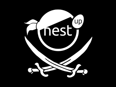 Nest'up #5 Logo black hack logo pirate white