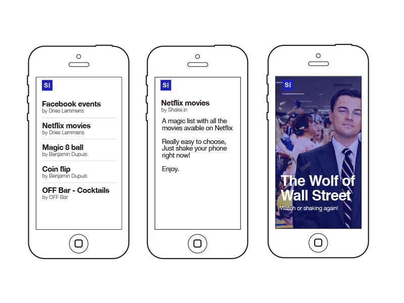 Shakein Process app research ui ux clear application shake simple minimal white