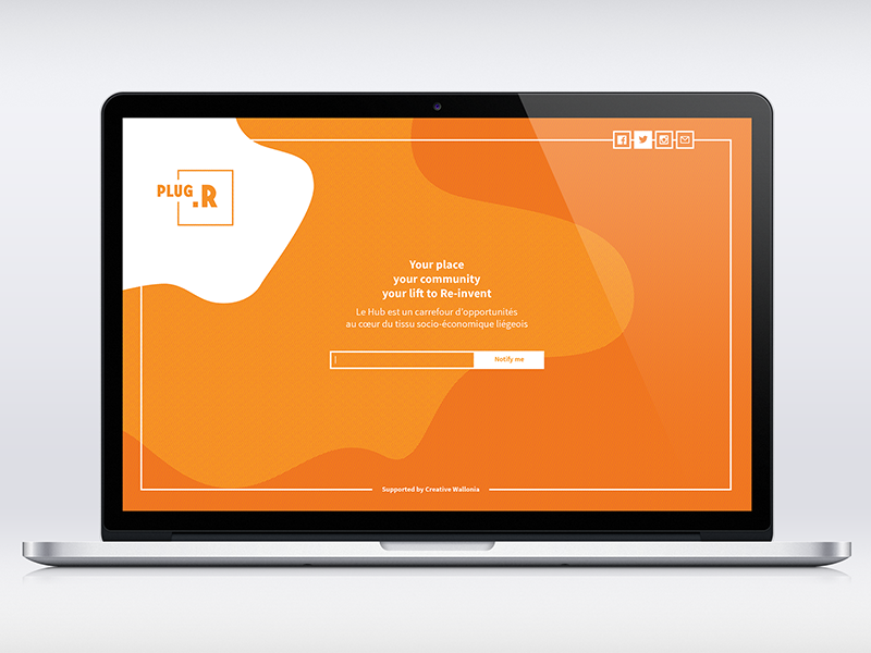 Plug-r Landing design branding mockup web ui ux website landing page one simple