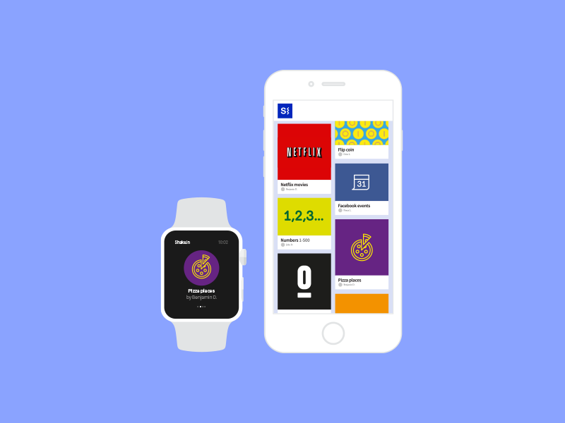 Shake.in Home white simple ux ui watch apple design app application ios