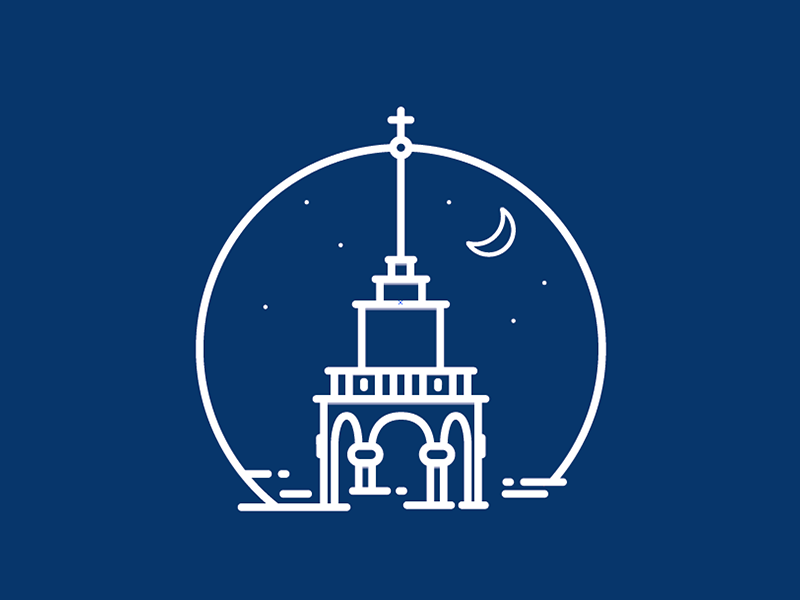 Illustration by night liege dream night icon line design illu
