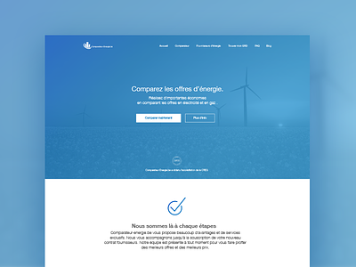 Landing Page - Energy clear design flat gradient home landing simple startup ui ux web