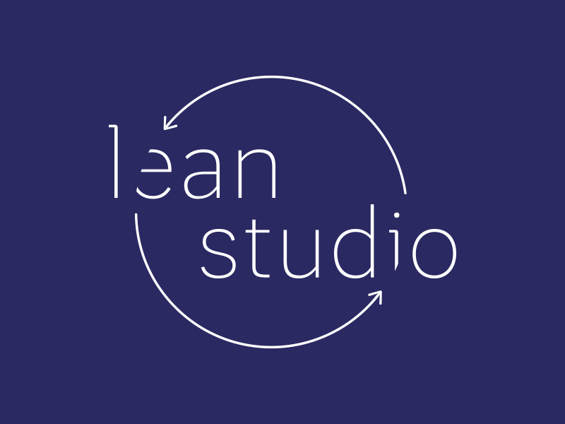 lean studio arrow startup lean logotype logo simple design graphic