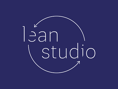 lean studio arrow design graphic lean logo logotype simple startup