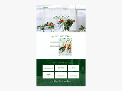 Landing page for catering company