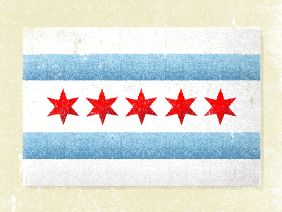 Chicago City Flag chicago flag grunge wow thats a lot of grunge