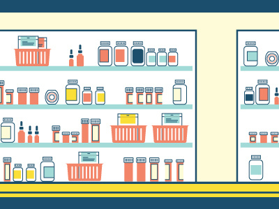 Pharmacy drugs illustration pharmacy pill bottles