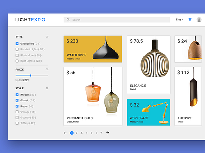 E-Commerce Website: Material Redesign concept design ecommerce google light material shop ui ukraine