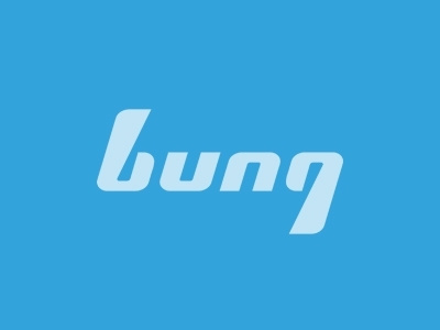 Bung ambigram bung water