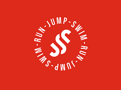 jumpswimrun ambigram fitness jump run sport swim