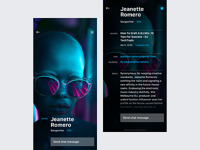 Attendee screen - Event App