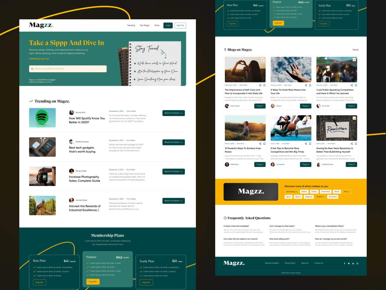 Magzz Blog Reading UI/UX Design by hitesh bhat on Dribbble