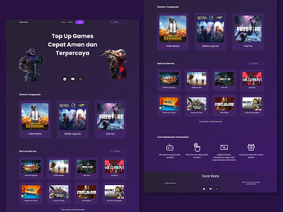 Oura Store TopUp Game Website darkmode game gaming simple ui website websitedesign