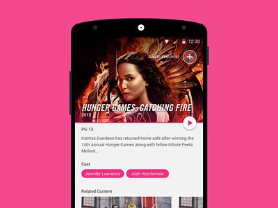 Movie Detail View: Material Design Freebie