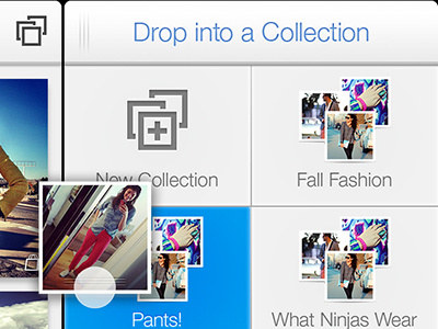 Pose iPhone Redesign – Drag and Drop collections ios iphone pose ui