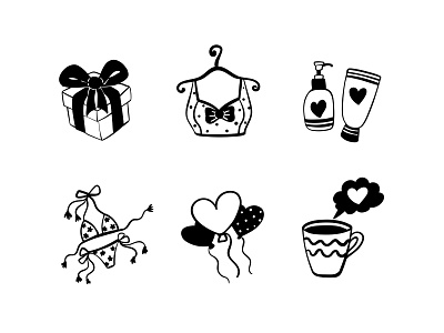 Vector hand drawn icons freebie