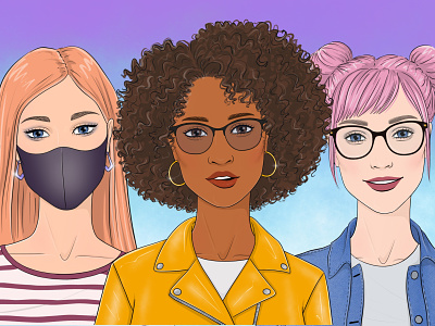 Mothers Unite female NFT collection of diverse women afro blockchain cartoon character crypto diverse equality ethereum fashion female girl illustration inclusion lady mother nft people portrait style woman