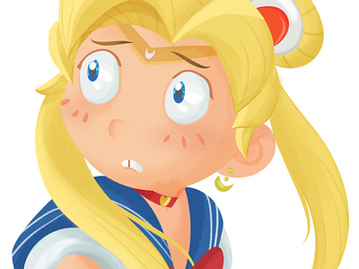 Sailor Moon - fanart anime cartoon cartoon character characterdesign digitalart digitalpainting drawing fanart illustration sailormoon