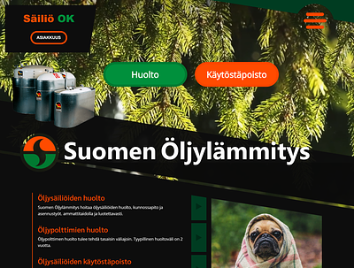 Suomen Oljylammitys design ui ux