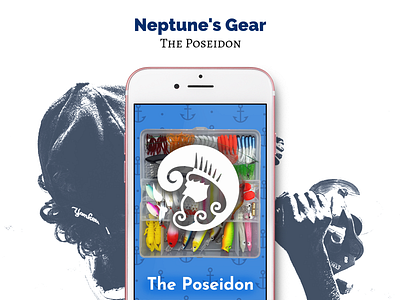 Neptune's Gear - The Poseidon blue branding design dropshipping illustration image photoshop responsive shopify typography