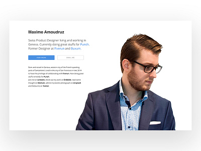 Maxime Amoudruz Front Page amoudruz design designer front maxime page product web website