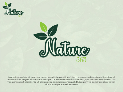 Nature365 Logo design brand design branding branding. design graphic design illustration logo logo design ui vector