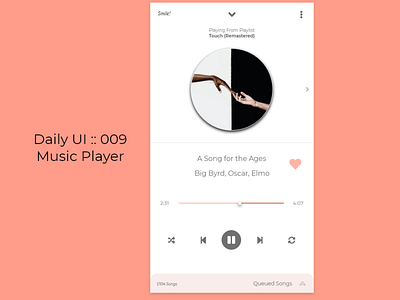 9. Music Player adobexd design minimal ui