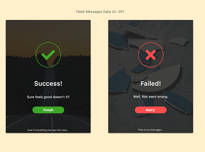 11. Flash Message UI adobexd design ui