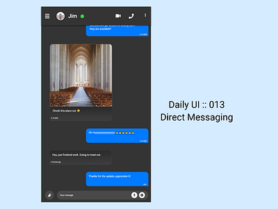 13. Direct Messaging UI adobexd design flat ui ux