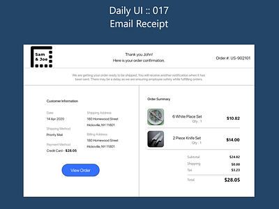 17. Email Receipt adobexd branding design