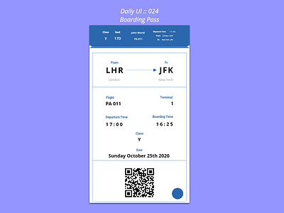 24. Boarding Pass adobexd design minimal ui