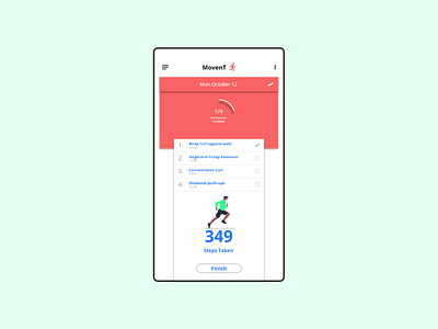 41. Workout Tracker adobexd app dailyui design fitness minimal ui