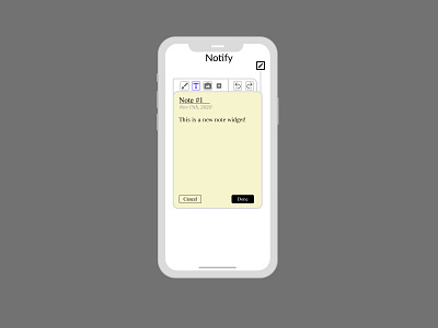 65. Notes Widget app dailyui design figma icon minimal ui ux